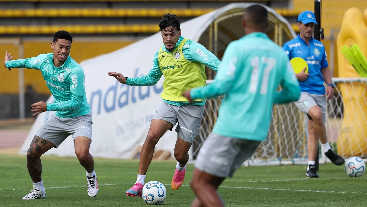 Veja fotos do último treino do Palmeiras antes de enfrentar a LDU