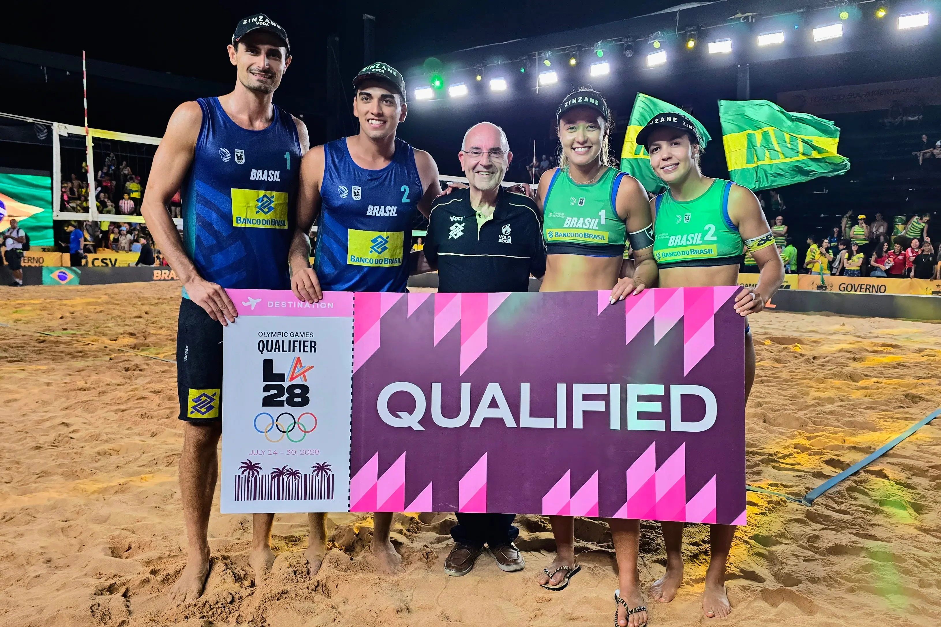 Duplas brasileiras vencem Sul-Americano de vôlei de praia e garantem vagas olímpicas ao país
