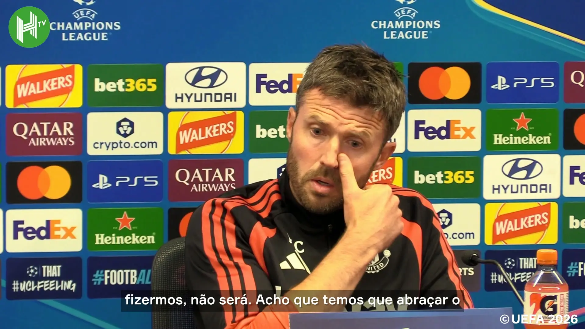 Carrick: “Sem limites para as ambições do Man Utd na Champions”