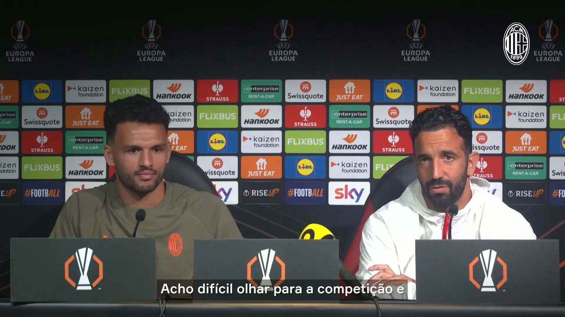 Ruben Amorim projeta o Milan na Liga Europa: ‘Estamos aqui para vencer’