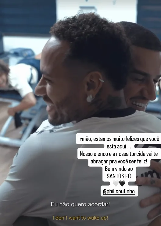 Neymar se antecipa ao Santos e confirma chegada de Coutinho: “Não quero acordar”