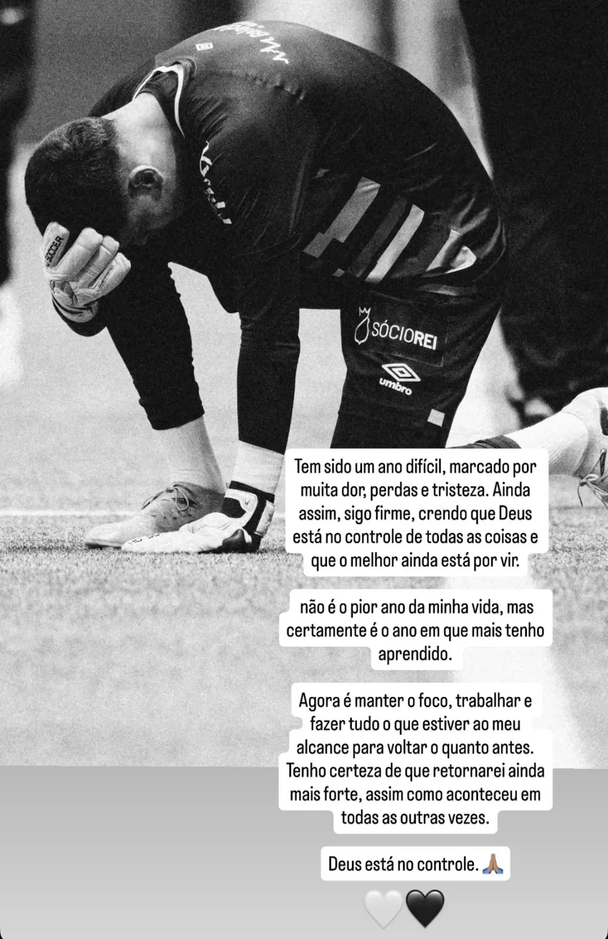 Gabriel Brazão desabafa após problema no ombro e momento no Santos: “Ano de muita dor”