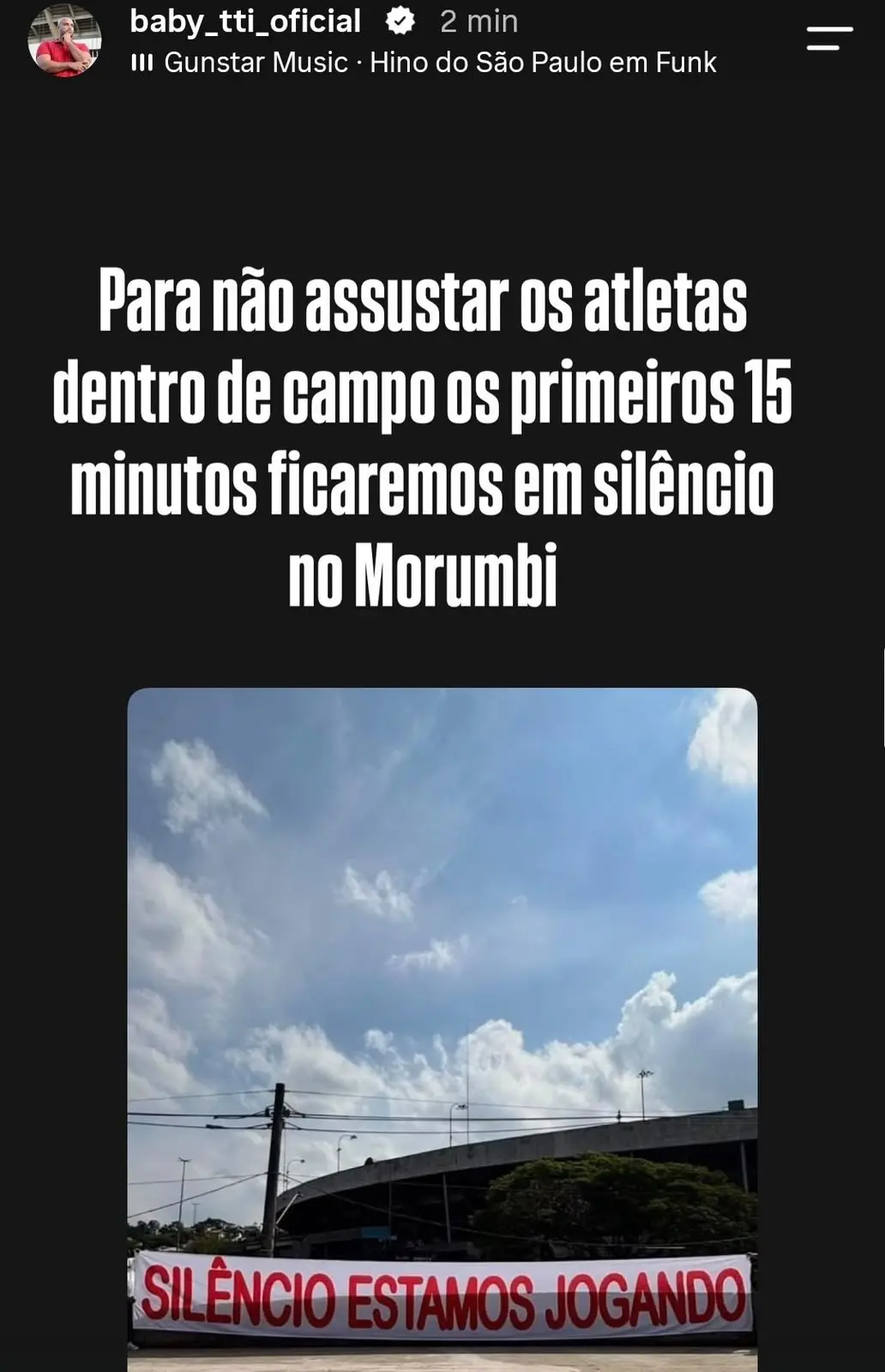 Organizadas do São Paulo protestam em silêncio por 15 minutos em jogo contra o Inter