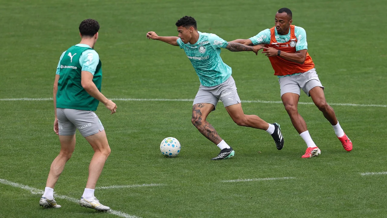 Palmeiras disputa coletivo com a presença das crias na Academia