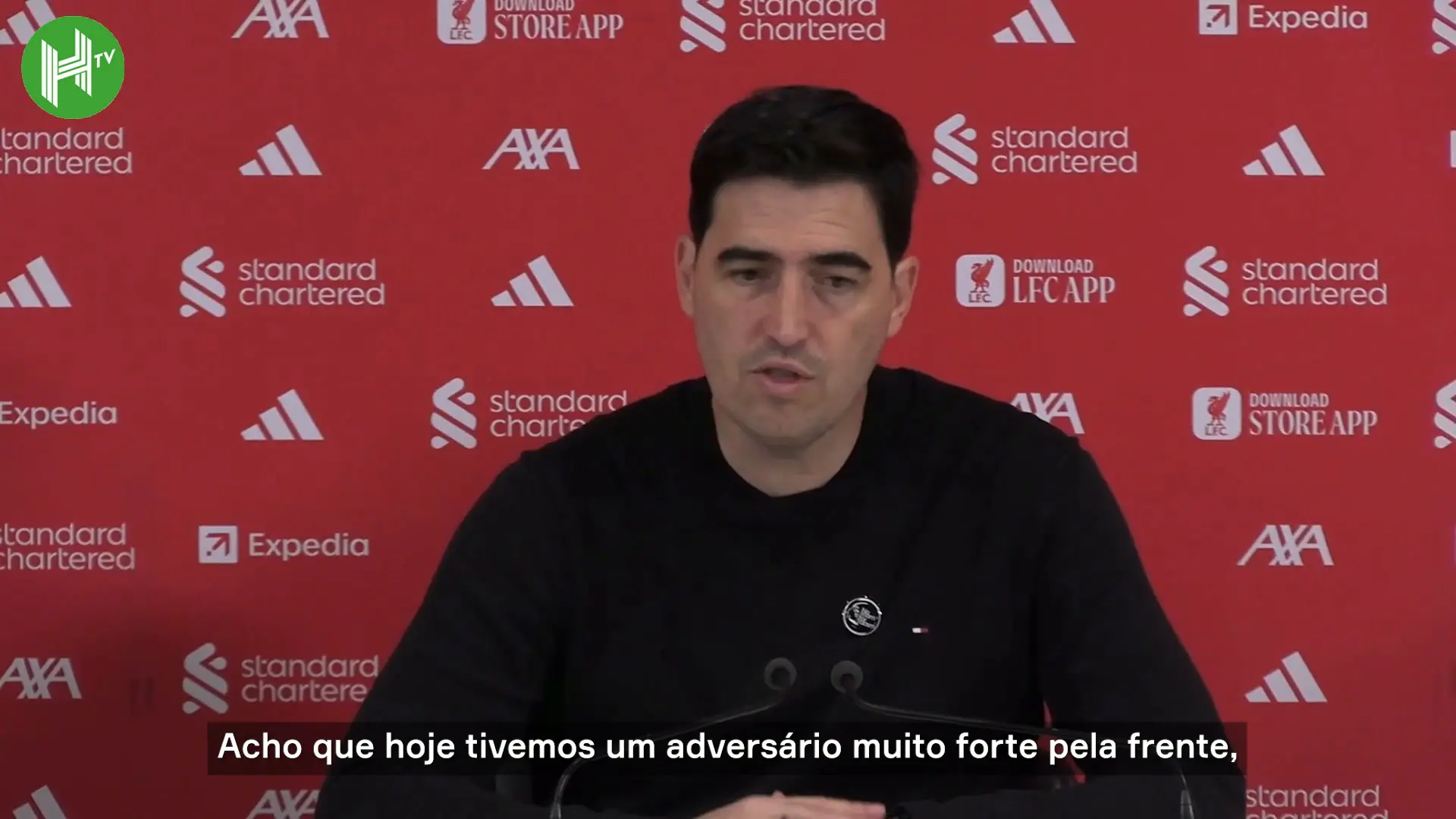 Iraola satisfeito após vitória do Liverpool sobre o Brighton em Anfield