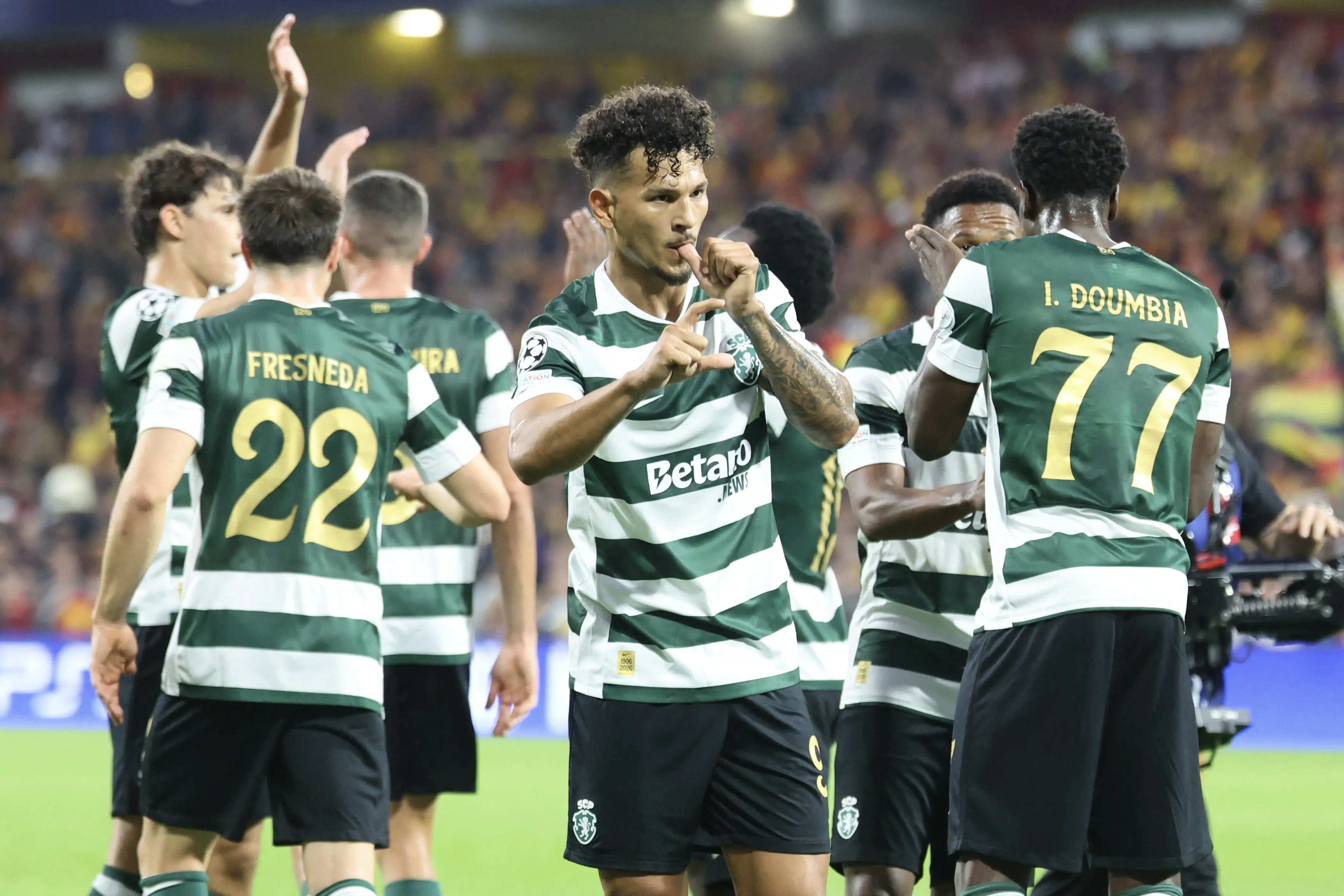 Sporting vence Lens fora de casa e segue 100% na Liga dos Campeões