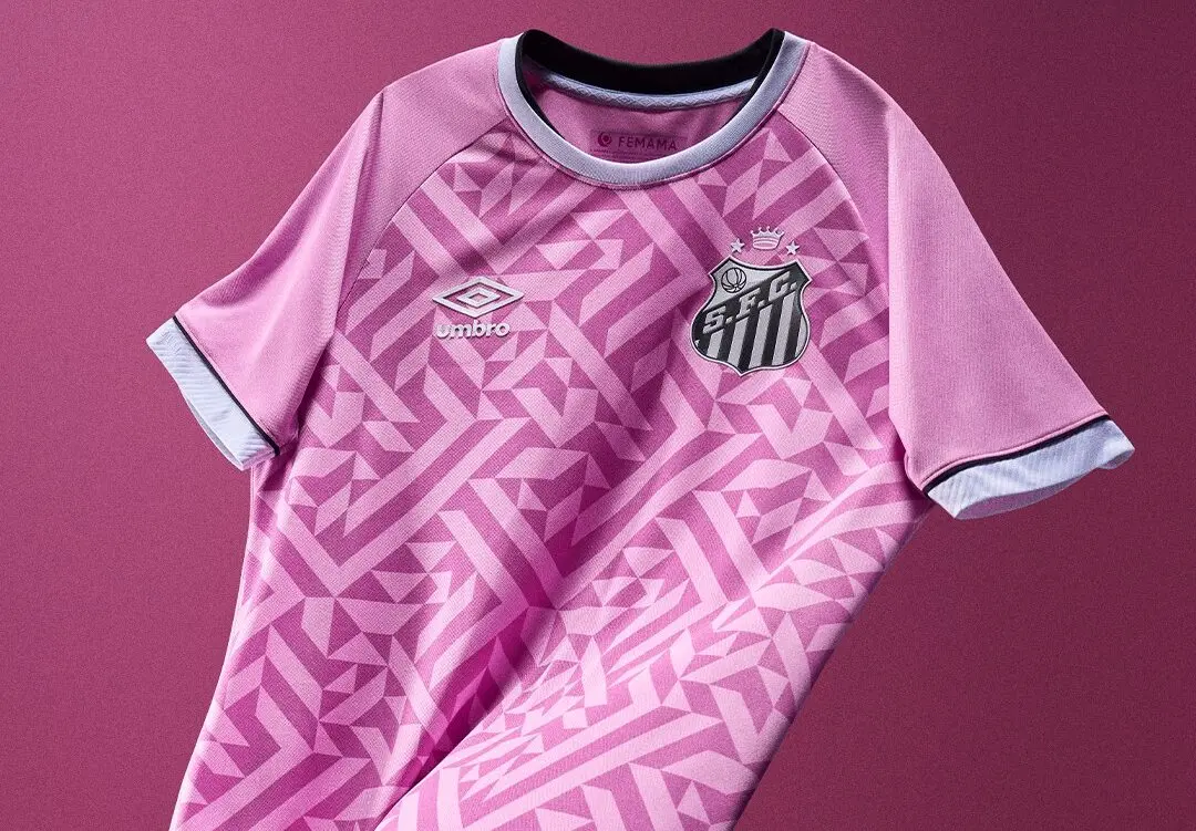 Santos lança camisa especial para o Outubro Rosa em parceria com a Umbro