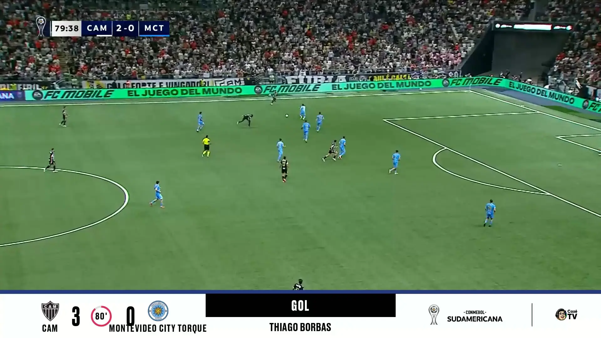 Thiago Borbas aproveita ótimo cruzamento de Renan Lodi e marca o terceiro do Galo; confira o lance