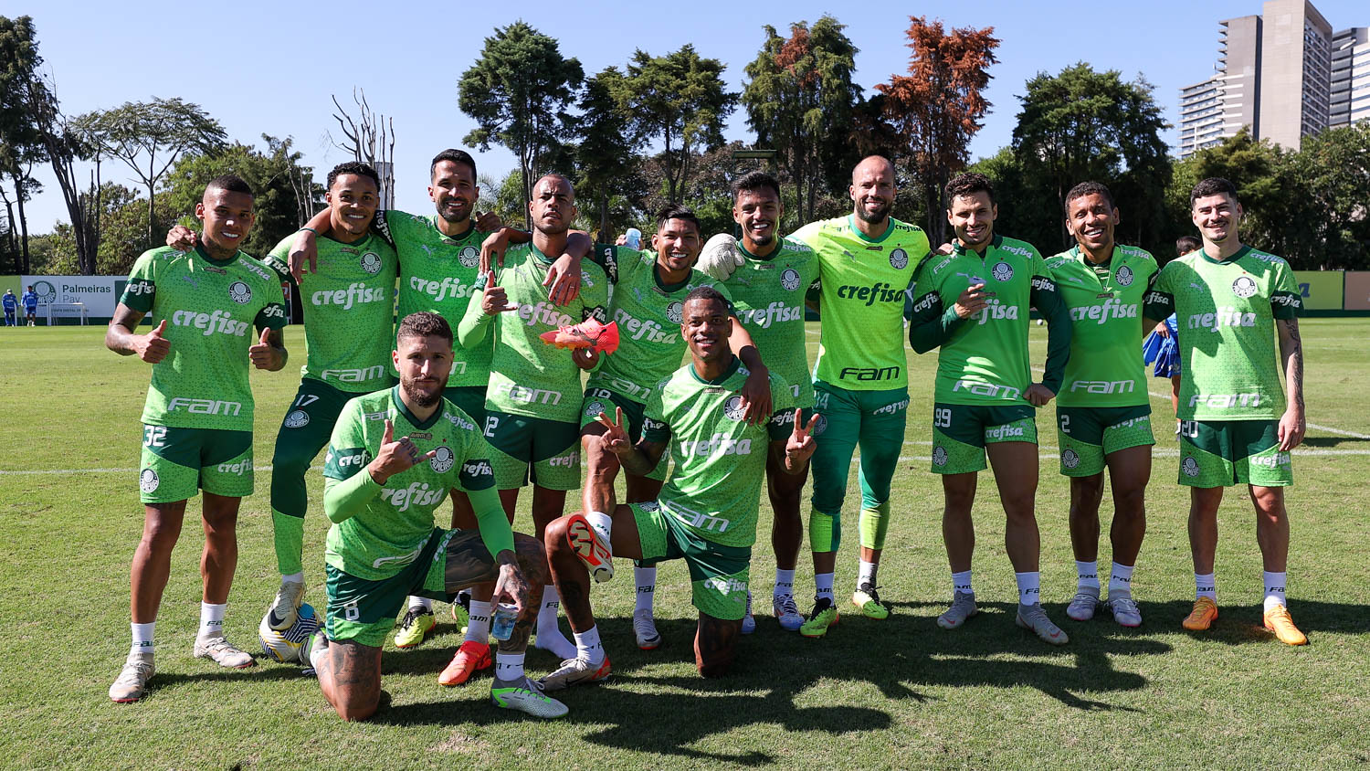 Treino de sábado do Palmeiras na Academia de Futebol: fotos dos bastidores.