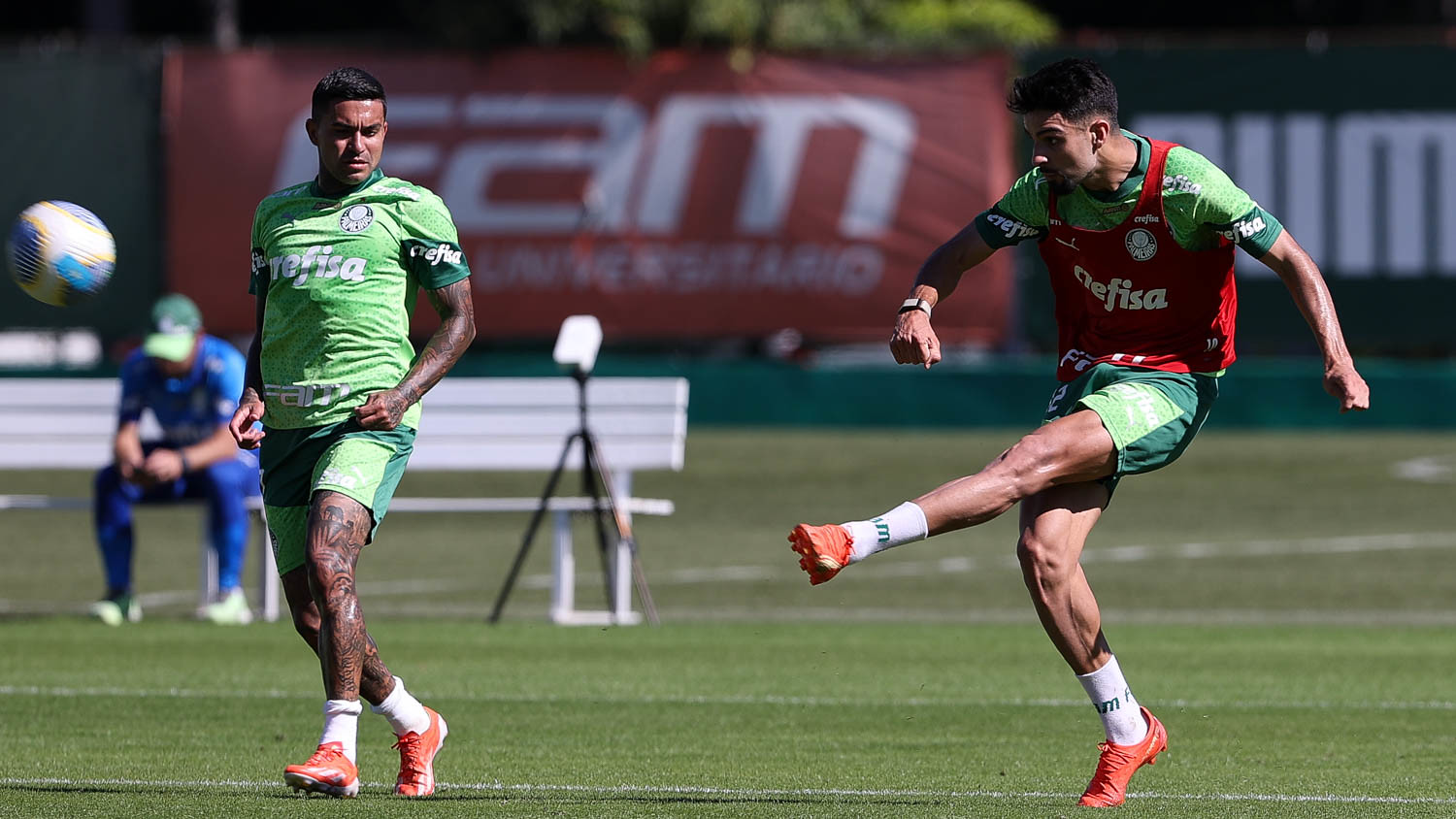 Treino do Palmeiras visando confronto contra o Atlético-MG com desfalques e ajustes técnicos.