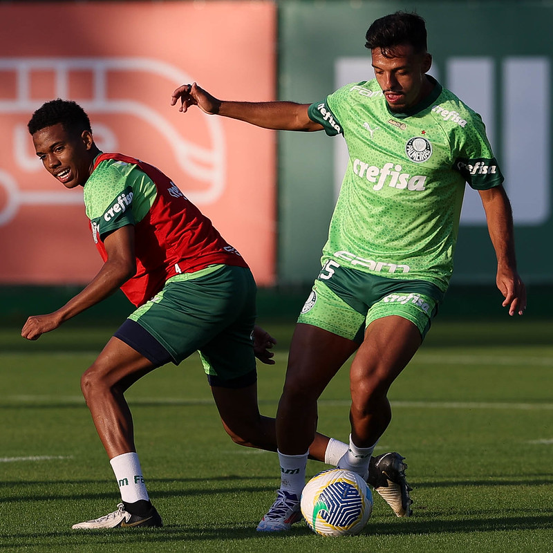 Palmeiras finaliza preparação com treino técnico para enfrentar o Juventude: provável escalação.