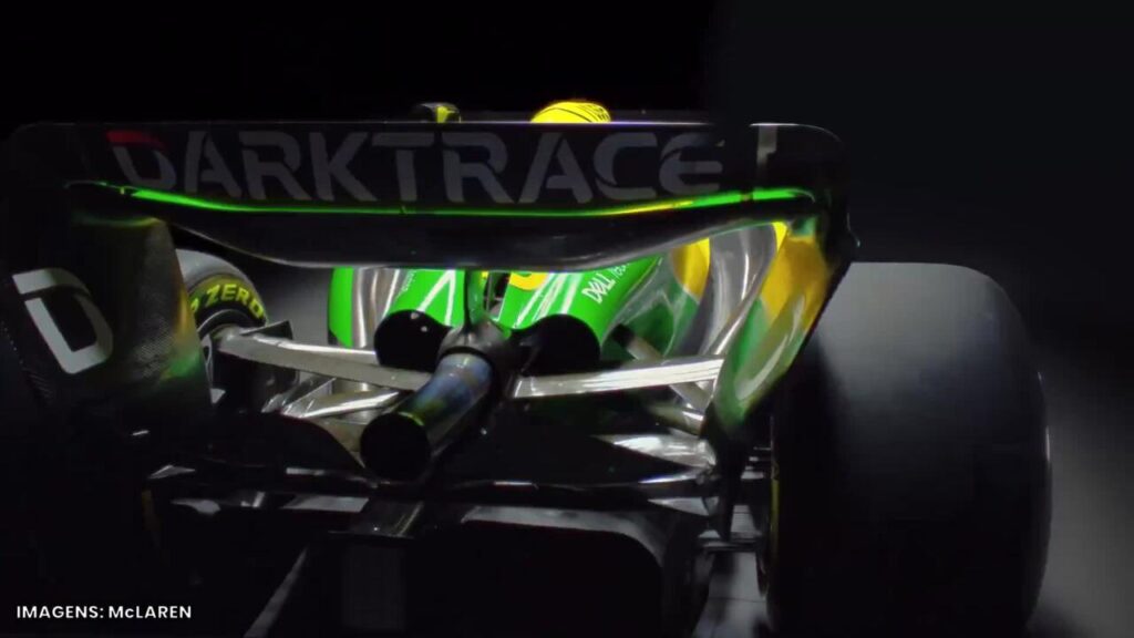 Homenagem ao Senna! McLaren divulga carro com as cores do Brasil para