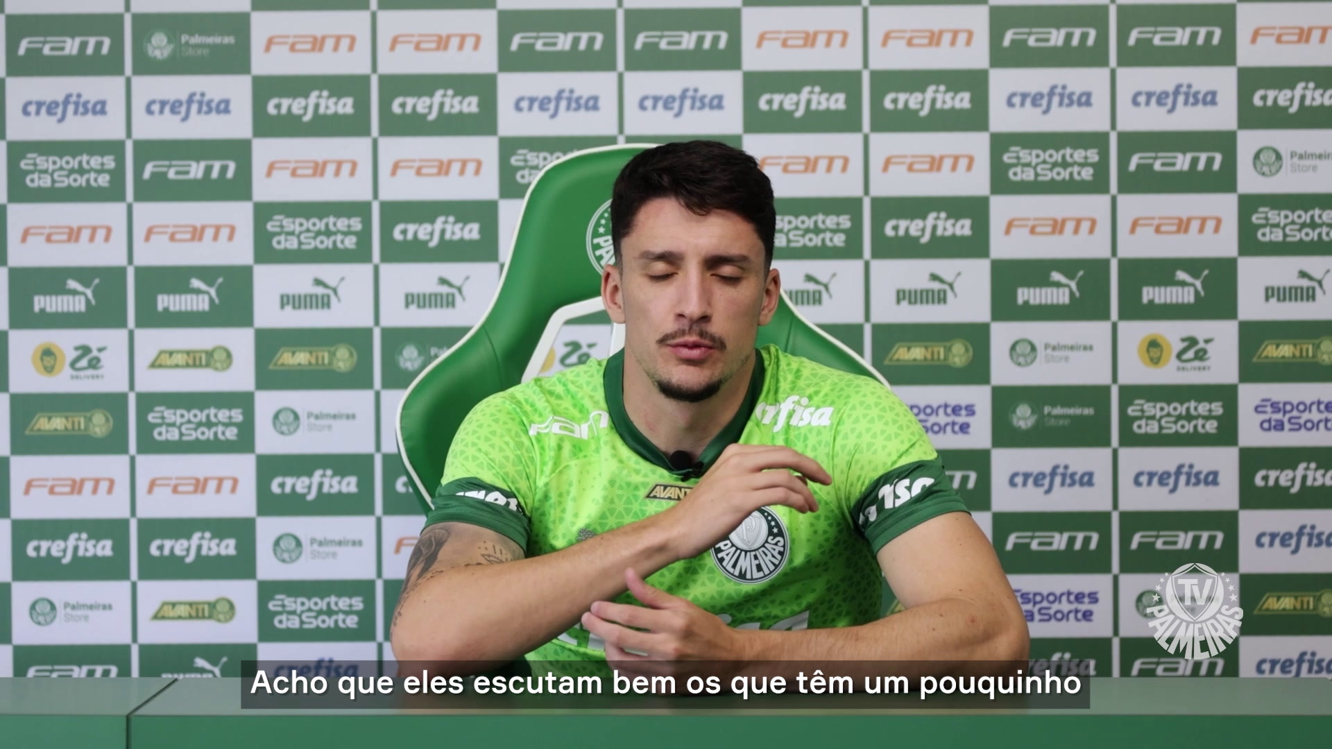 Piquerez sonha com título do Brasileirão e elogia talentos do Palmeiras