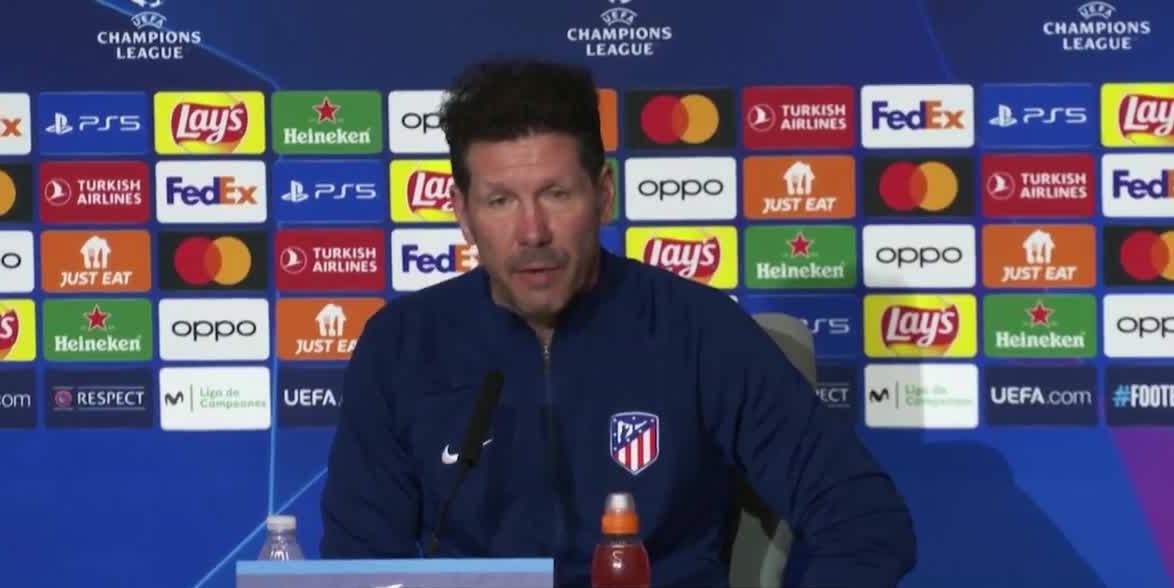 Treinador do Atlético de Madrid, Simeone analisa vitória contra o PSG pela Liga dos Campeões Imagem ilustrativa para a matéria