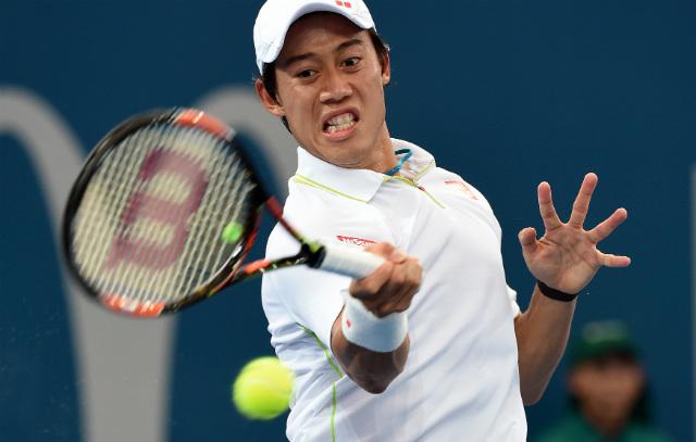 O japonês Kei Nishikori estreou com vitória em Brisbane ao vencer o americano Steve Johnson (Foto: Saeed Khan)