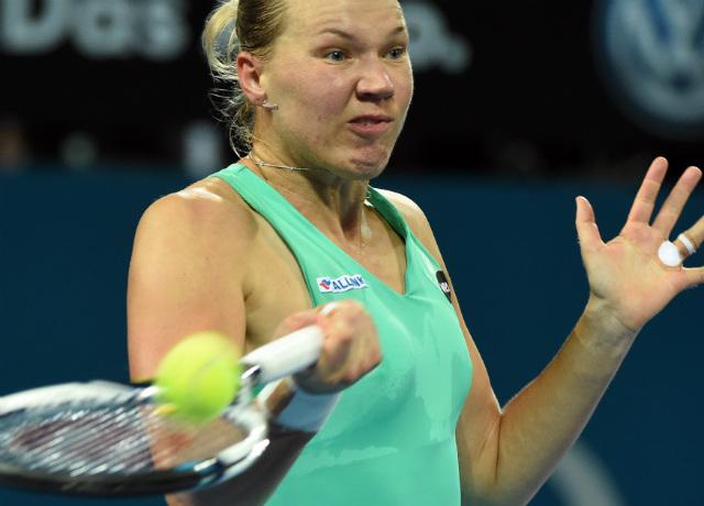 A estoniana Kaia Kanepi até começou bem, mas não segurou o ímpeto de Ana Ivanovic (Foto: Saeed Khan)