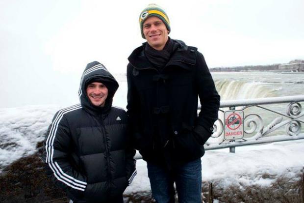 De passagem pelo Canadá, Arthur Zanetti e Cesar Cielo foram até as Cataratas do Niágara