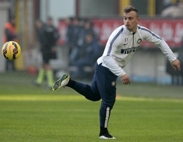 Outro reforço da Inter para 2015, ao lado de Podolski, Shaqiri ficou no banco de reservas e não atuou
