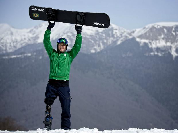 André Cintra foi o primeiro brasileiro a conquistar uma medalha na Copa do Mundo de snowboard paralímpico (Foto:Marcio Rodrigues/CPB/MPIX)