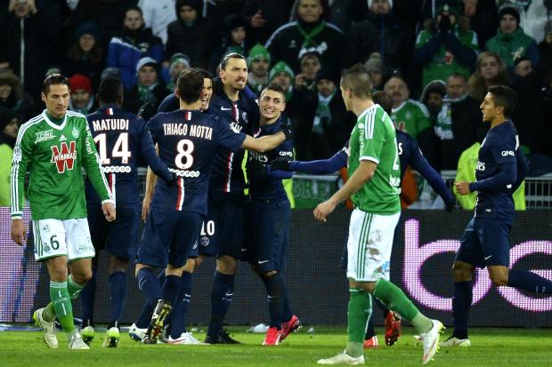 O único gol da partida foi marcado pelo sueco Zlatan Ibrahimovic, de pênalti (Foto:JEFF PACHOUD)