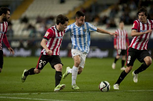 Málaga e Athletic ficaram no 1 a 1 (Foto: Jorge Guerrero)