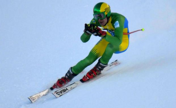 O brasileiro Nathan Alborghetti terminou na terceira colocação do slalom gigante em Andorra