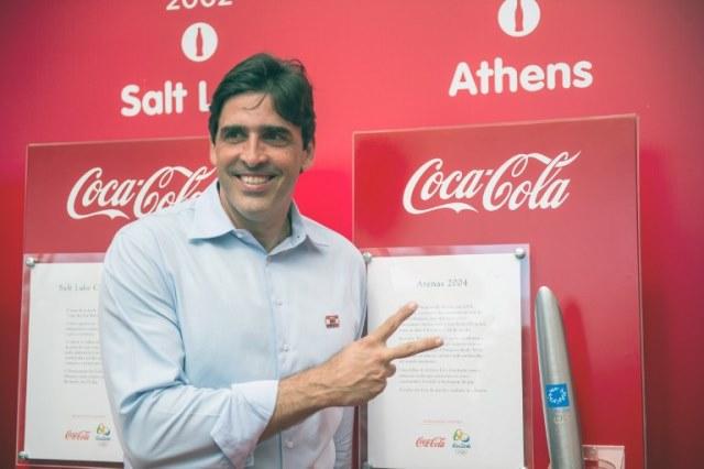Giovane Gávio, bicampeão olímpico de vôlei, esteve presente no evento e deverá ser um dos candidatos para carregar a tocha
