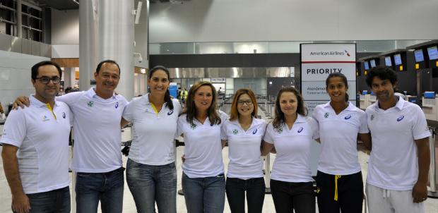 Delegação brasileira embarcou na madrugada desta sexta-feira para San Luís Potosí, no México (Foto:Rubens Lisboa)