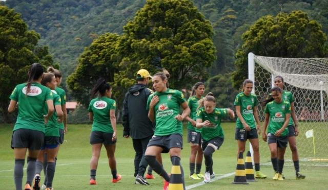 Seleção Brasileira treina na Granja Comary visando a disputa de um torneiro em Portugal, em março