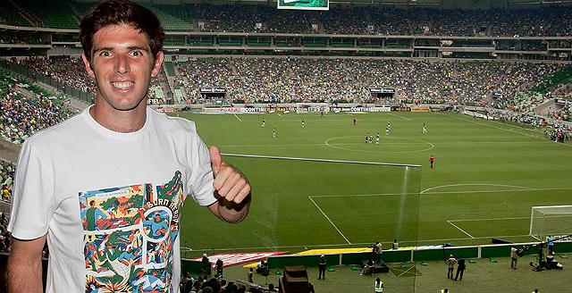 O argentino Federico Delbonis se impressiounou com a beleza do novo estádio do Palmeiras