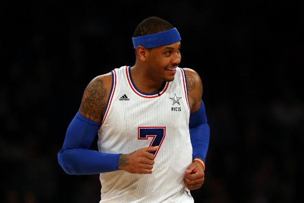 O ala Carmelo Anthony não vai poder jogar o restante da temporada da NBA pelos Knicks (Foto:ELSA)