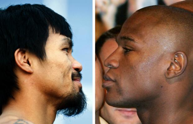Luta histórica entre Pacquiao (à esq.) e Mayweather deve acontecer em menos de três meses
