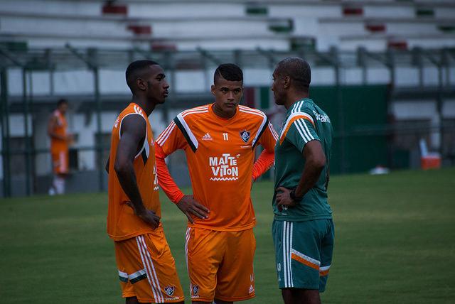 O técnico Cristóvão Borges testou uma nova formação do Fluminense com os jovens Gérson e Kenedy de titulares