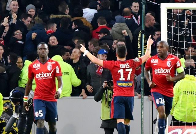 Lopes marcou o segundo gol da vitória do Lille por 2 a 1, de virada, ante o Lyon. (Foto: Philippe Hughen