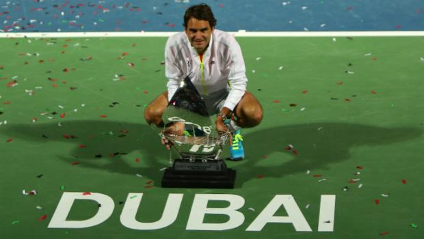 Federer anotou seu 9.000º ace na carreira e levou o título do ATP 500 de Dubai