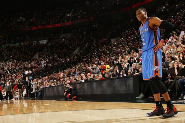 Russell Westbrook fraturou a face contra o Portland Trail Blazers e precisou passar por cirurgia