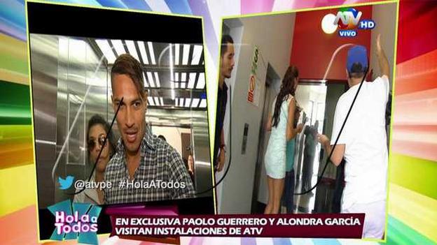 Visita de Guerrero e Alondra à ATV foi acompanhada ao vivo no programa Hola a Todos
