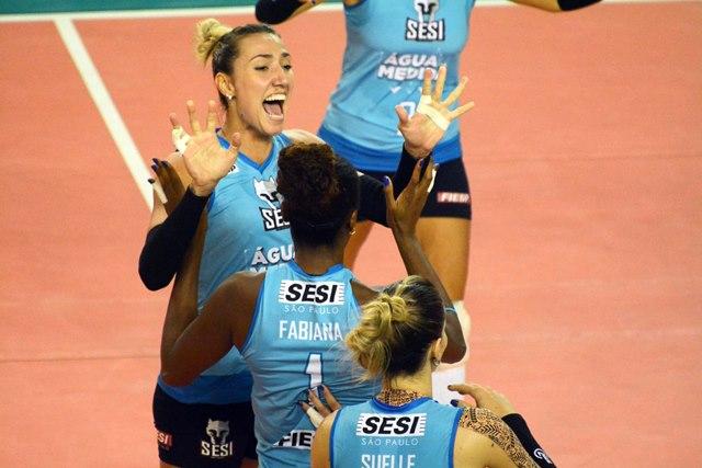 Com 1 a 0 no placar do confronto, o Sesi-SP quer eliminar o Brasília Vôlei já na segunda partida