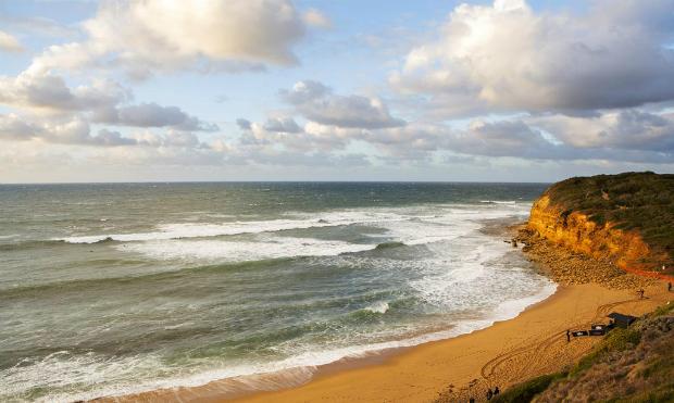 As condições do mar não estavam ideais para a disputa do WCT em Bells Beach, na Austrália (Foto: World Surf League)