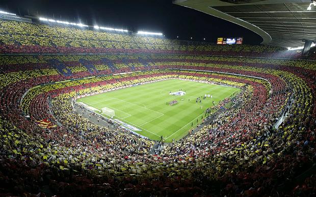 Finalmente escolhido como palco da decisão, o Camp Nou tornou-se alvo de ameaça de bombardeio