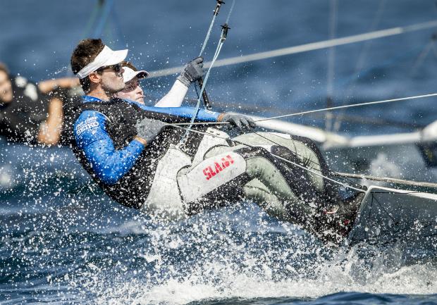Thomas Lowbeer e Dante Bianchi (ao fundo) conquistaram medalha de bronze. Foto: Pedro Martinez