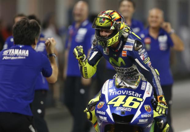 O italiano Valentino Rossi venceu no Catar a primeira prova da temporada da MotoGP
