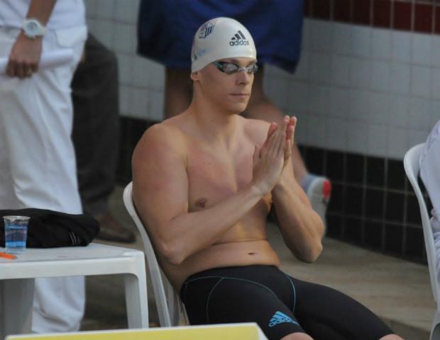 Cesar Cielo ficou com a medalha de prata nos 50m livre no Troféu Maria Lenk (Foto:Osvaldo F./Contrapé)
