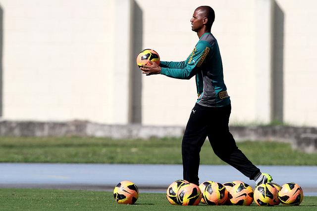 O goleiro Jefferson sofreu lesão no menisco do joelho direito e será operado (Foto: Ricardo Sodre)