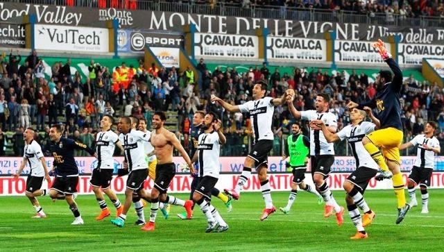 O Parma conseguiu uma vitória história contra a Juventus, que deu alegria aos torcedores