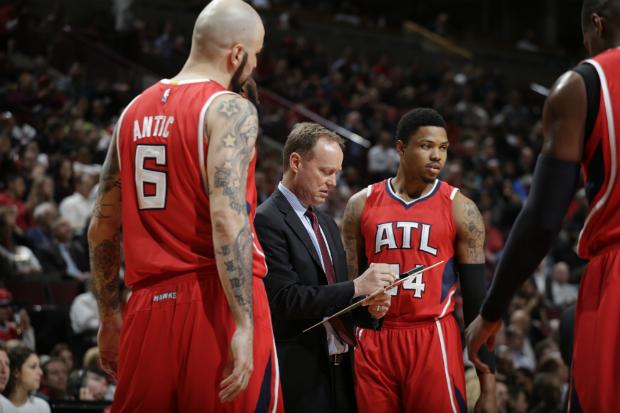 Mike Budenholzer obteve a melhor campanha da história do Atlanta Hawks em uma temporada regular da NBA (Foto:JEFF HAYNES)