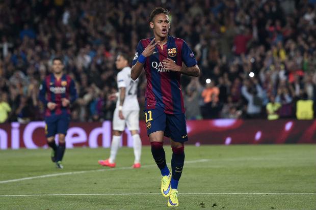 O brasileiro Neymar marcou os dois gols da vitória do Barcelona sobre o PSG (Foto: Josep Lago)