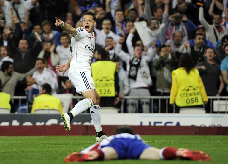 Chicharito dividiu os méritos do gol com o restante da equipe do Real Madrid (Foto: Curto de la Torre)