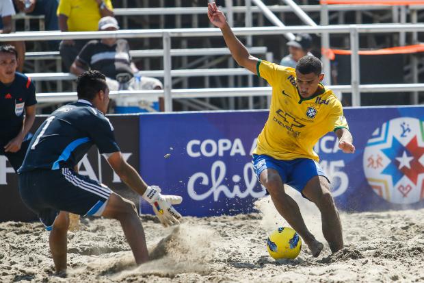 A Seleção Brasileira garantiu a vaga nas semifinais da Copa Sul-Americana com uma goleada sobre a Venezuela (Foto:Marcello Zambrana)