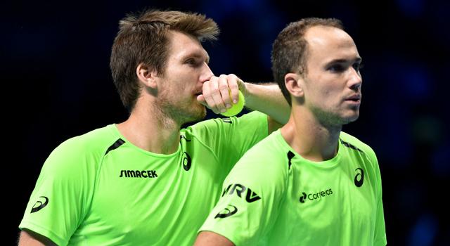Bruno Soares e Alexander Peya deram adeus ao ATP 500 de Barcelona, neste sábado (Foto: Leon Neal)